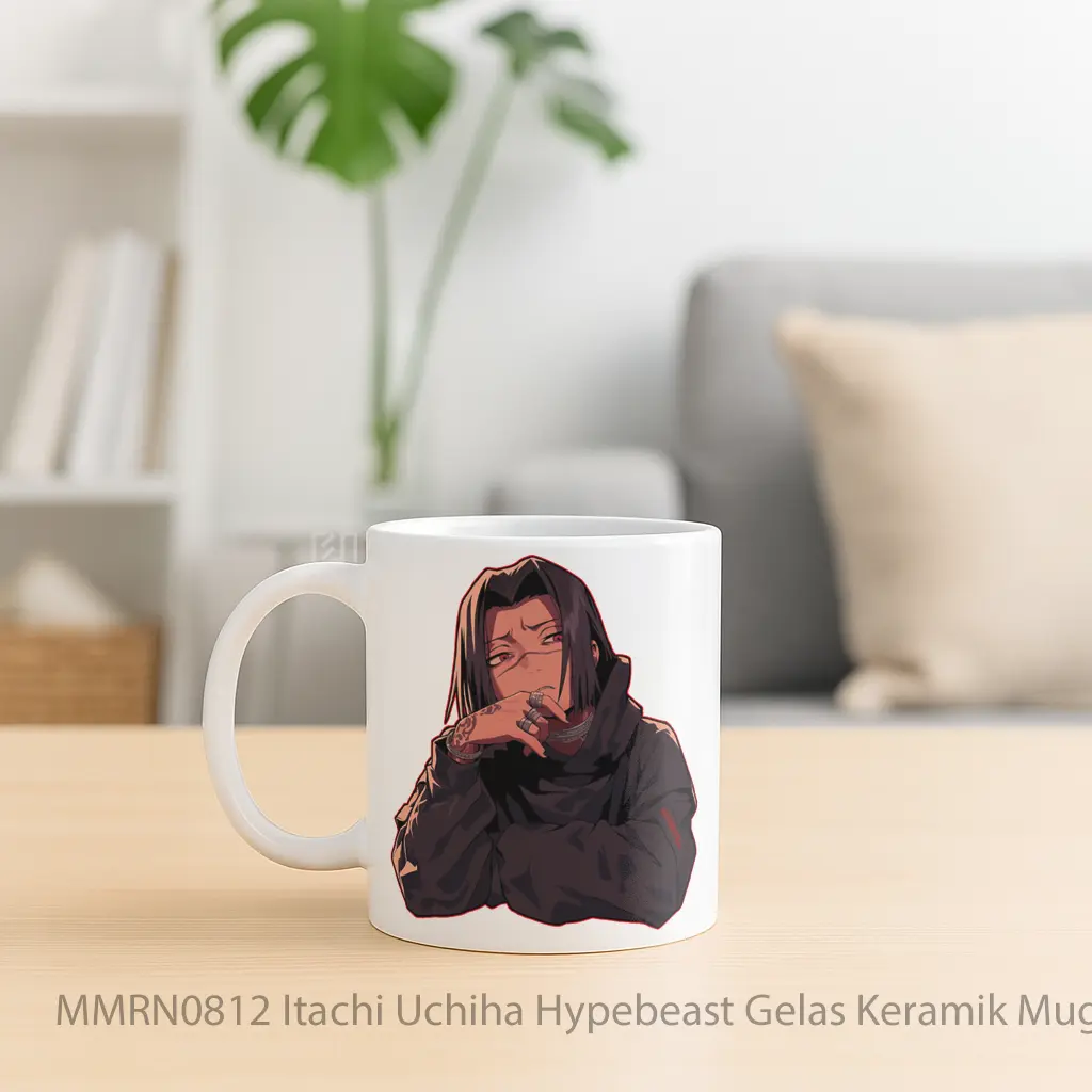 Itachi Uchiha Hypebeast Gelas Keramik Mug - Sudut 2