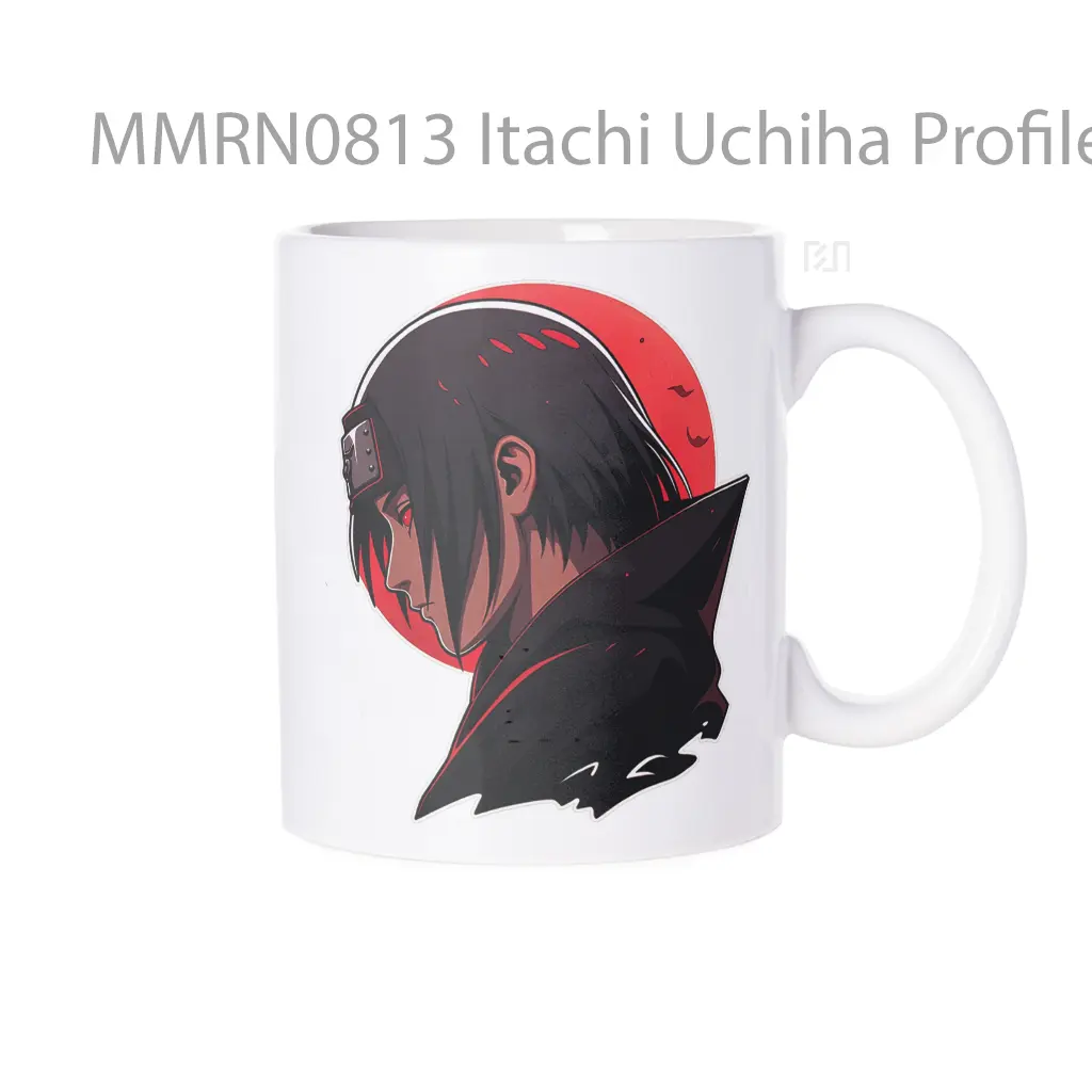 Itachi Uchiha Profile Red Moon Gelas Keramik Mug