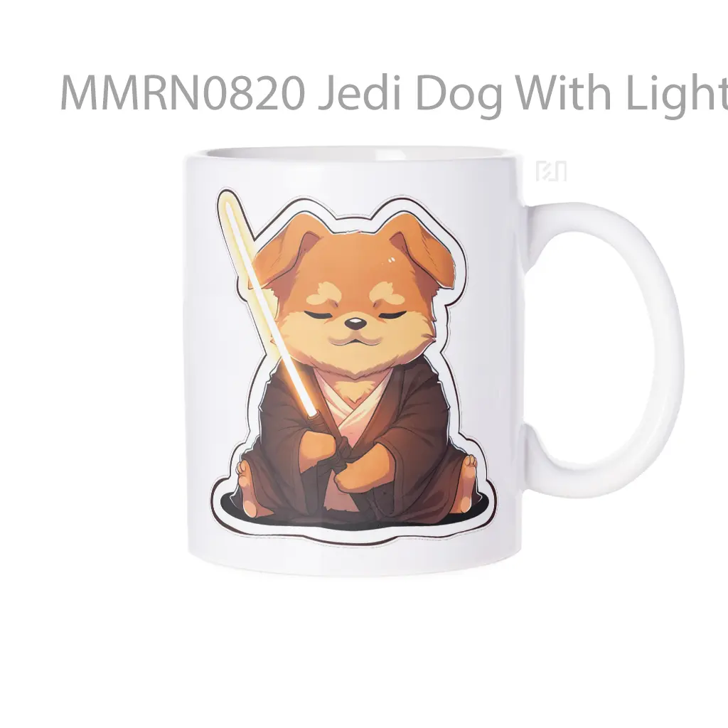 Jedi Dog With Lightsaber Gelas Keramik Mug