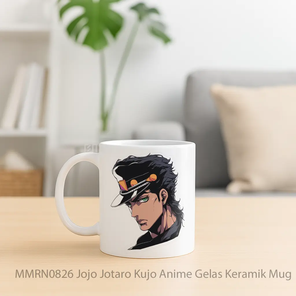 Jojo Jotaro Kujo Anime Gelas Keramik Mug - Sudut 2