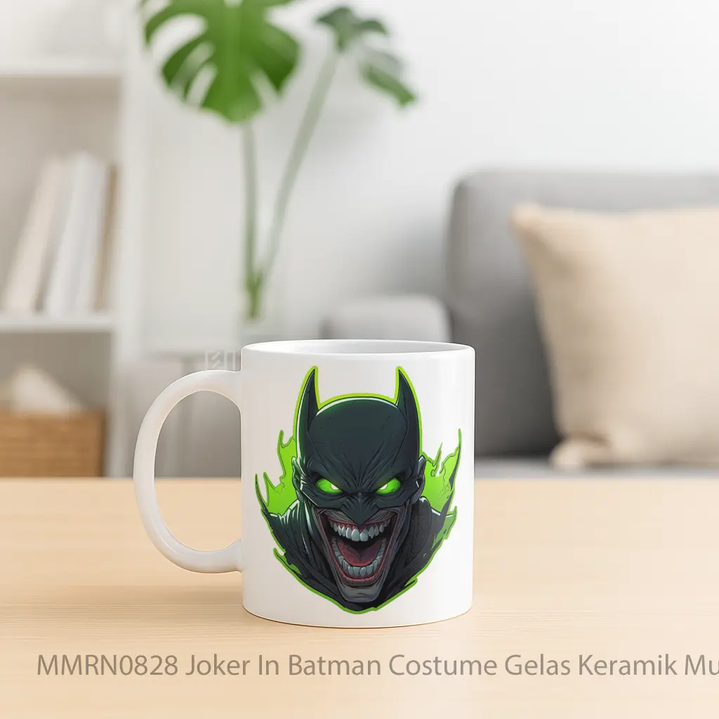 Joker In Batman Costume Gelas Keramik Mug - Sudut 2