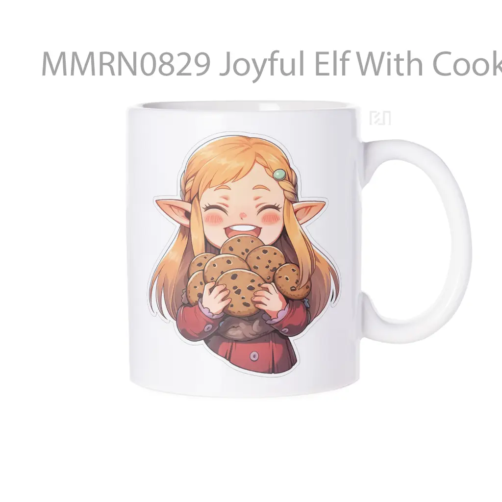 Joyful Elf With Cookies Gelas Keramik Mug