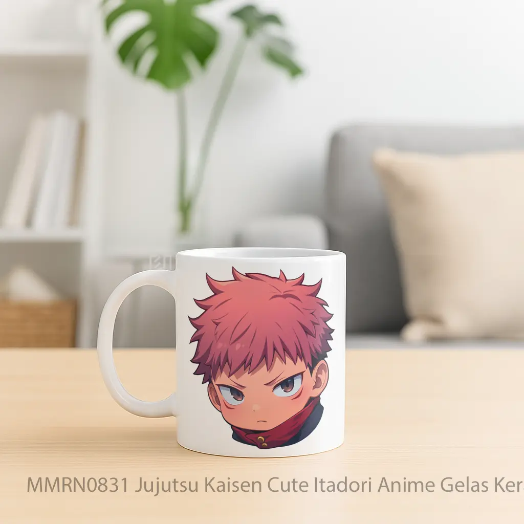Jujutsu Kaisen Cute Itadori Anime Gelas Keramik Mug - Sudut 2