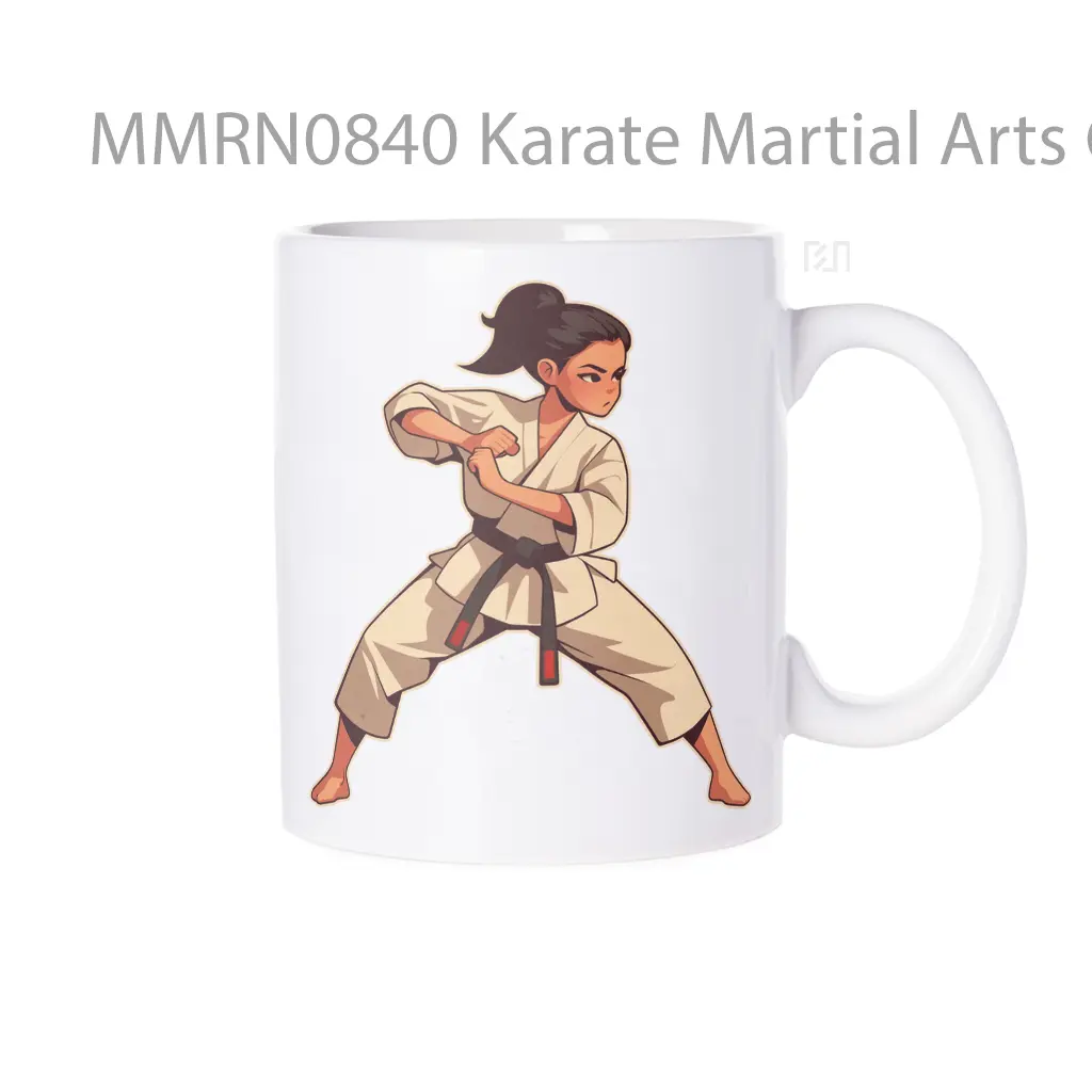 Karate Martial Arts Girl Gelas Keramik Mug