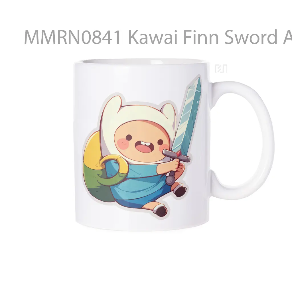 Kawai Finn Sword Adventure Time Gelas Keramik Mug