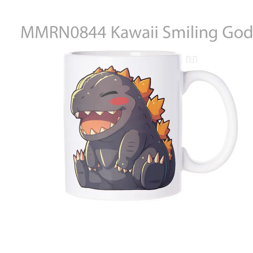 Kawaii Smiling Godzilla Gelas Keramik Mug