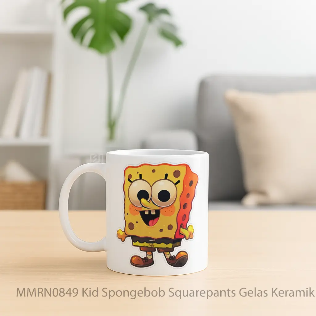 Kid Spongebob Squarepants Gelas Keramik Mug - Sudut 2