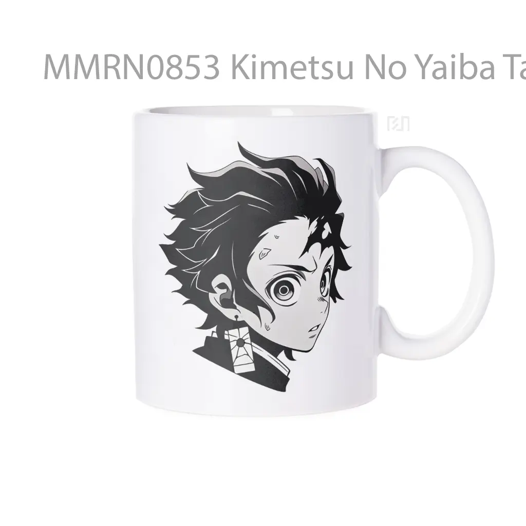 Kimetsu No Yaiba Tanjiro Black White Gelas Keramik Mug