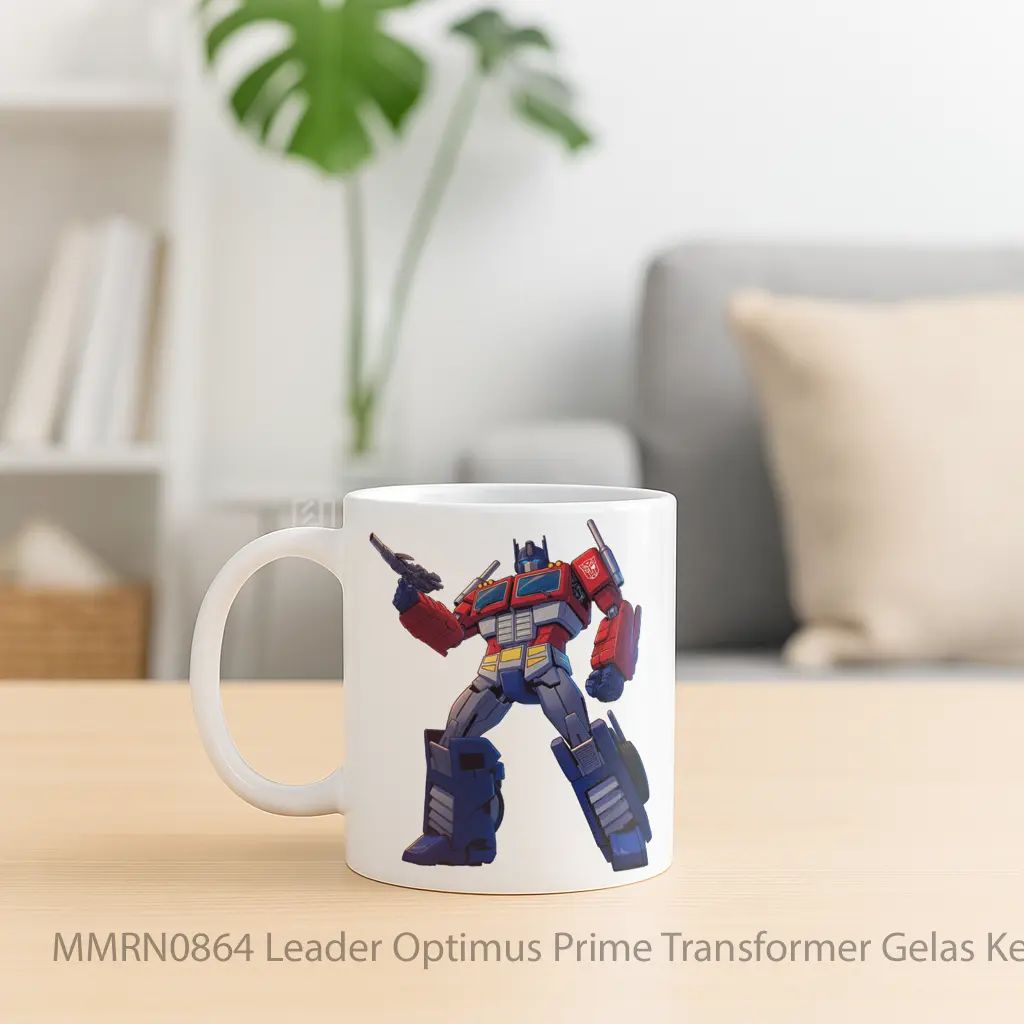 Leader Optimus Prime Transformer Gelas Keramik Mug - Sudut 2