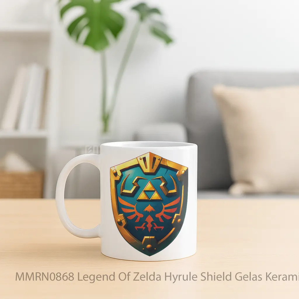 Legend Of Zelda Hyrule Shield Gelas Keramik Mug - Sudut 2