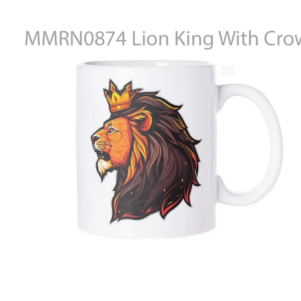 Lion King With Crown Art Gelas Keramik Mug