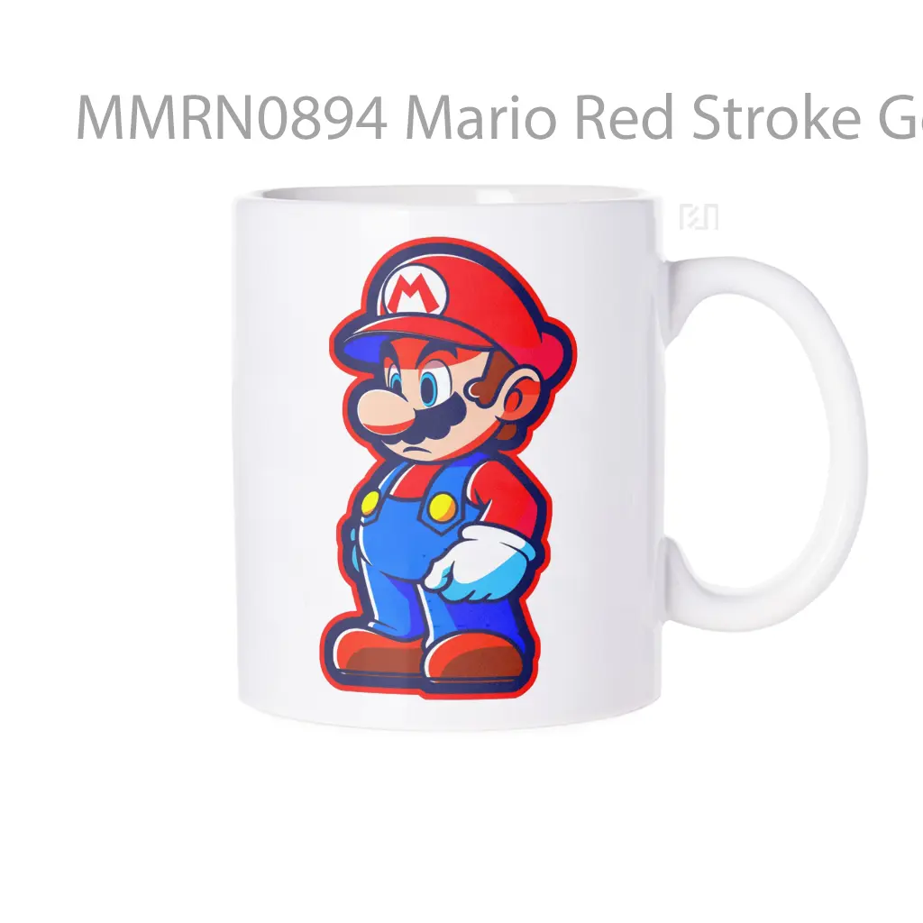 Mario Red Stroke Gelas Keramik Mug