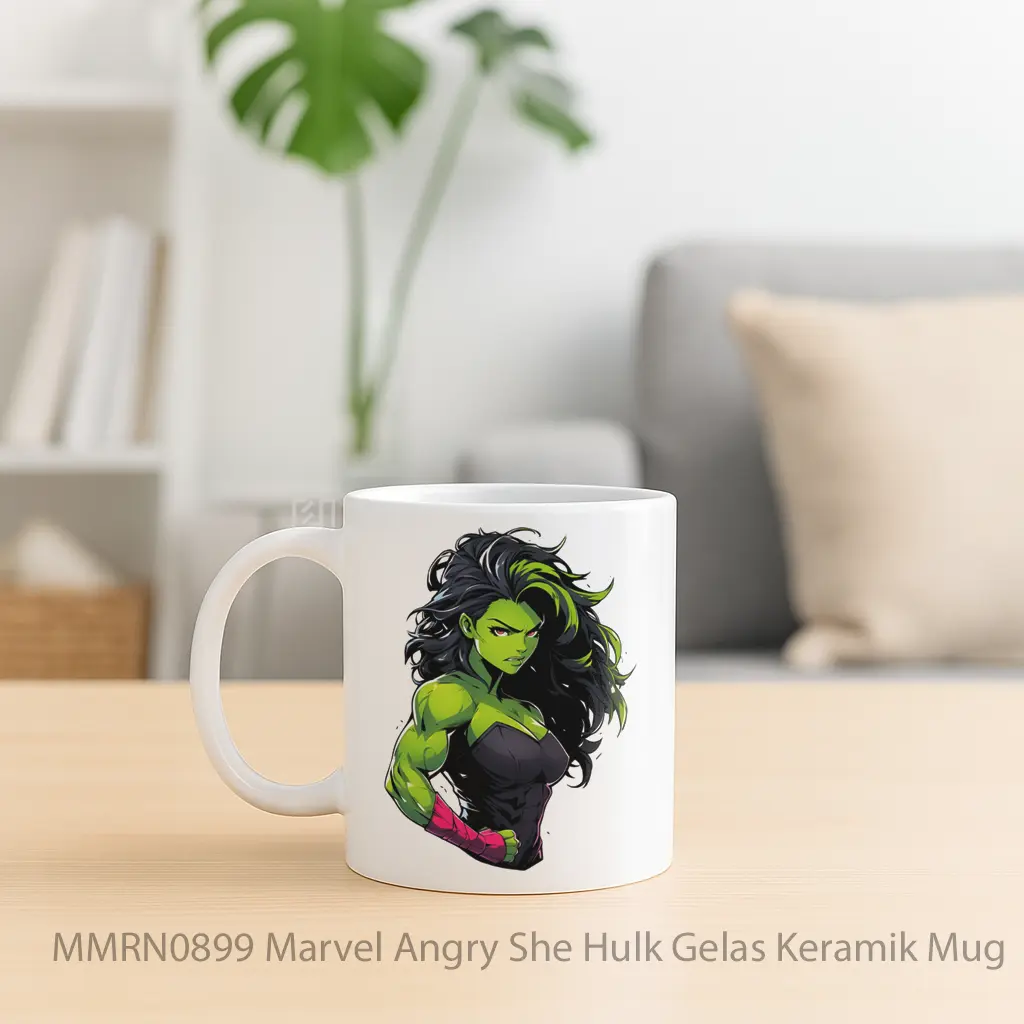 Marvel Angry She Hulk Gelas Keramik Mug - Sudut 2