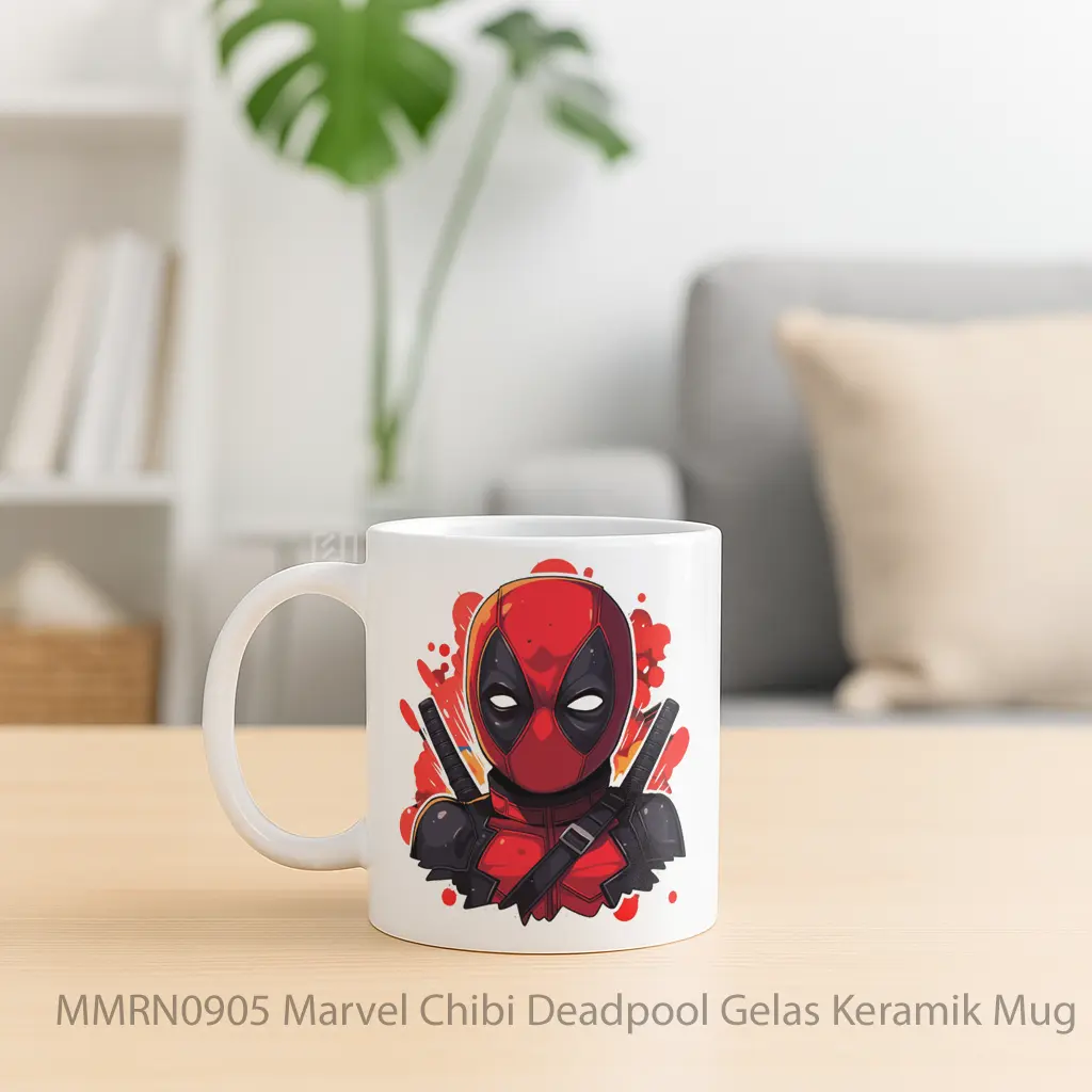 Marvel Chibi Deadpool Gelas Keramik Mug - Sudut 2