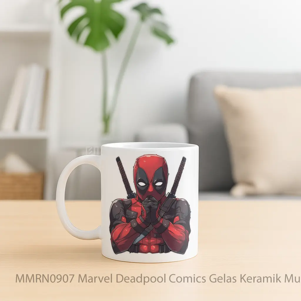 Marvel Deadpool Comics Gelas Keramik Mug - Sudut 2