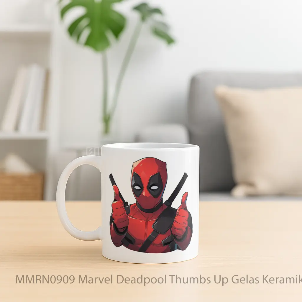 Marvel Deadpool Thumbs Up Gelas Keramik Mug - Sudut 2