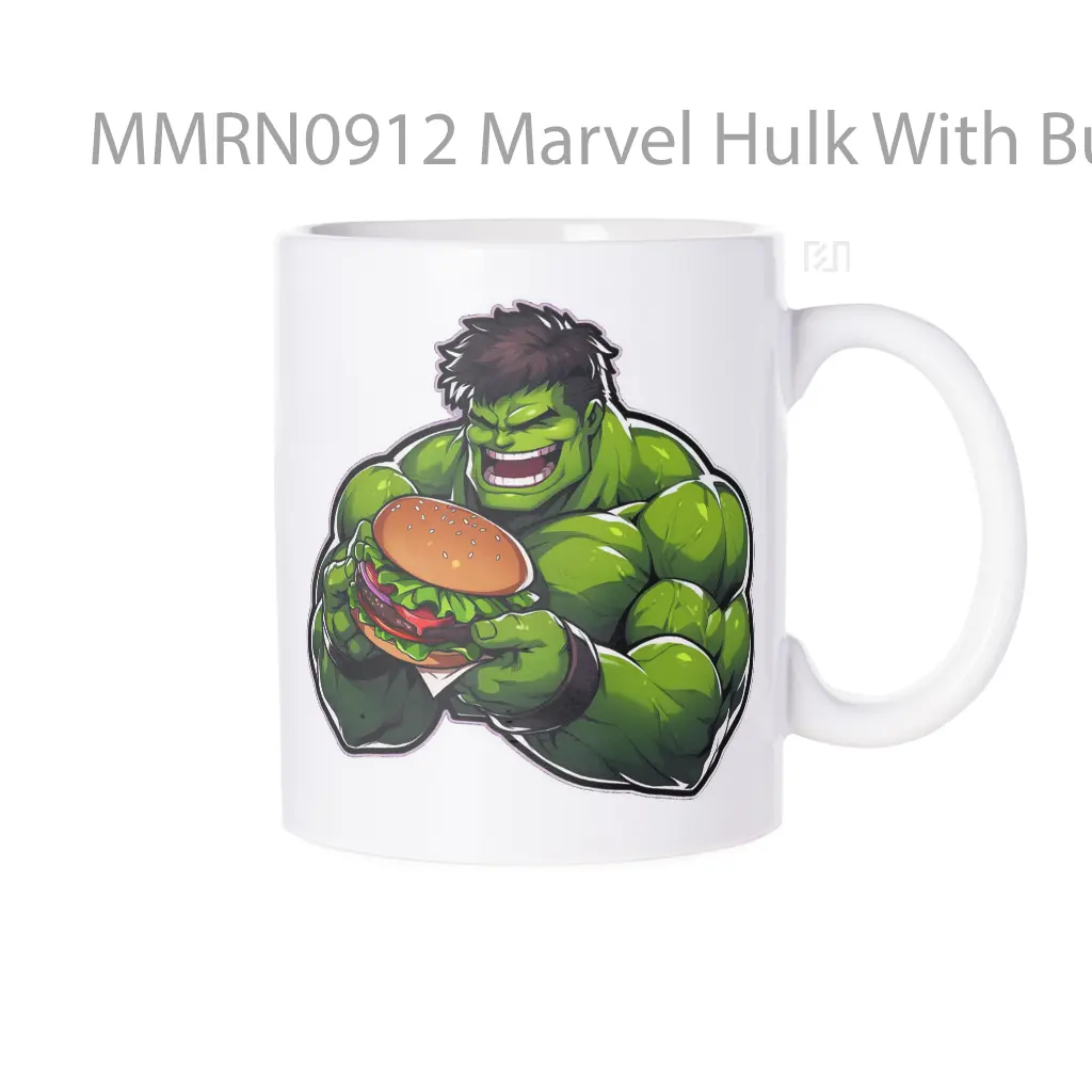 Marvel Hulk With Burger Gelas Keramik Mug
