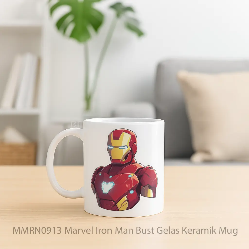 Marvel Iron Man Bust Gelas Keramik Mug - Sudut 2