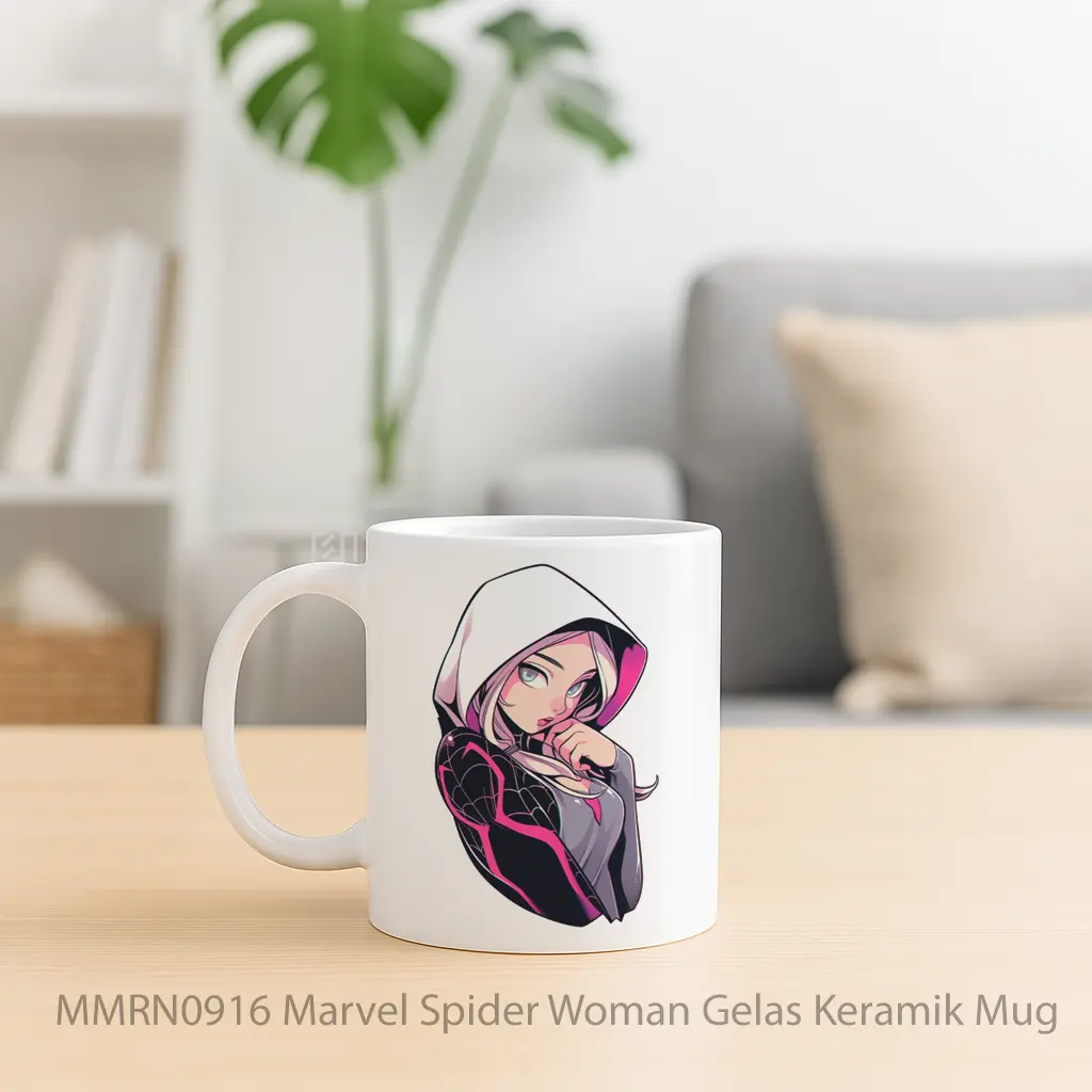 Marvel Spider Woman Gelas Keramik Mug - Sudut 2