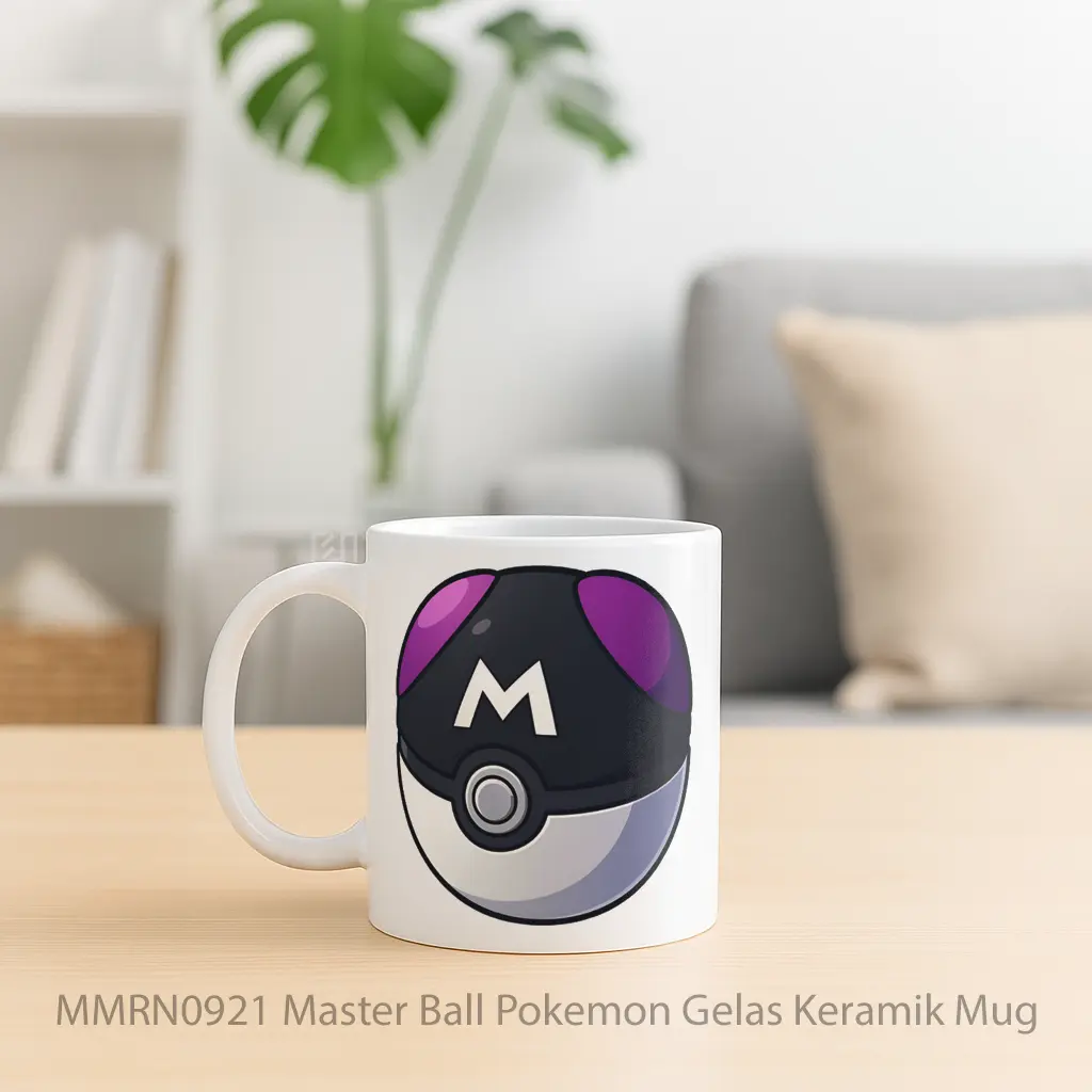Master Ball Pokemon Gelas Keramik Mug - Sudut 2