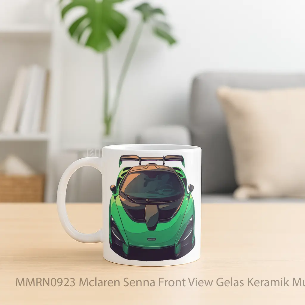Mclaren Senna Front View Gelas Keramik Mug - Tampak Tengah
