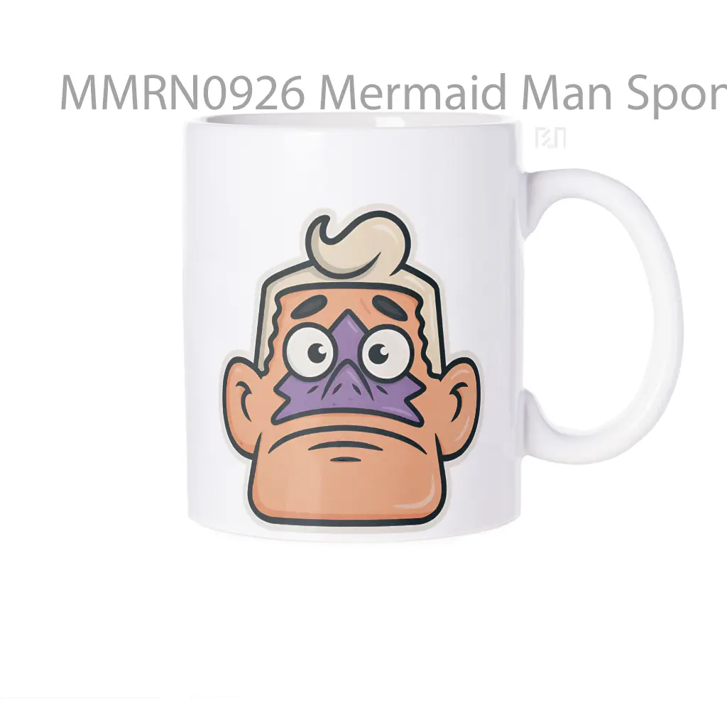 Mermaid Man Spongebob Face Gelas Keramik Mug