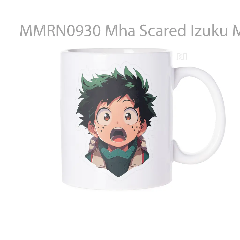 Mha Scared Izuku Midoriya Gelas Keramik Mug
