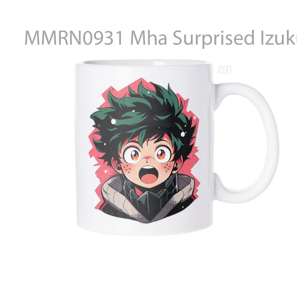 Mha Surprised Izuku Midoriya Gelas Keramik Mug