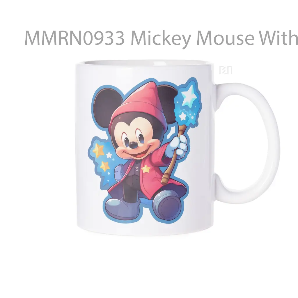 Mickey Mouse With A Magic Wand Blue Stroke Gelas Keramik Mug