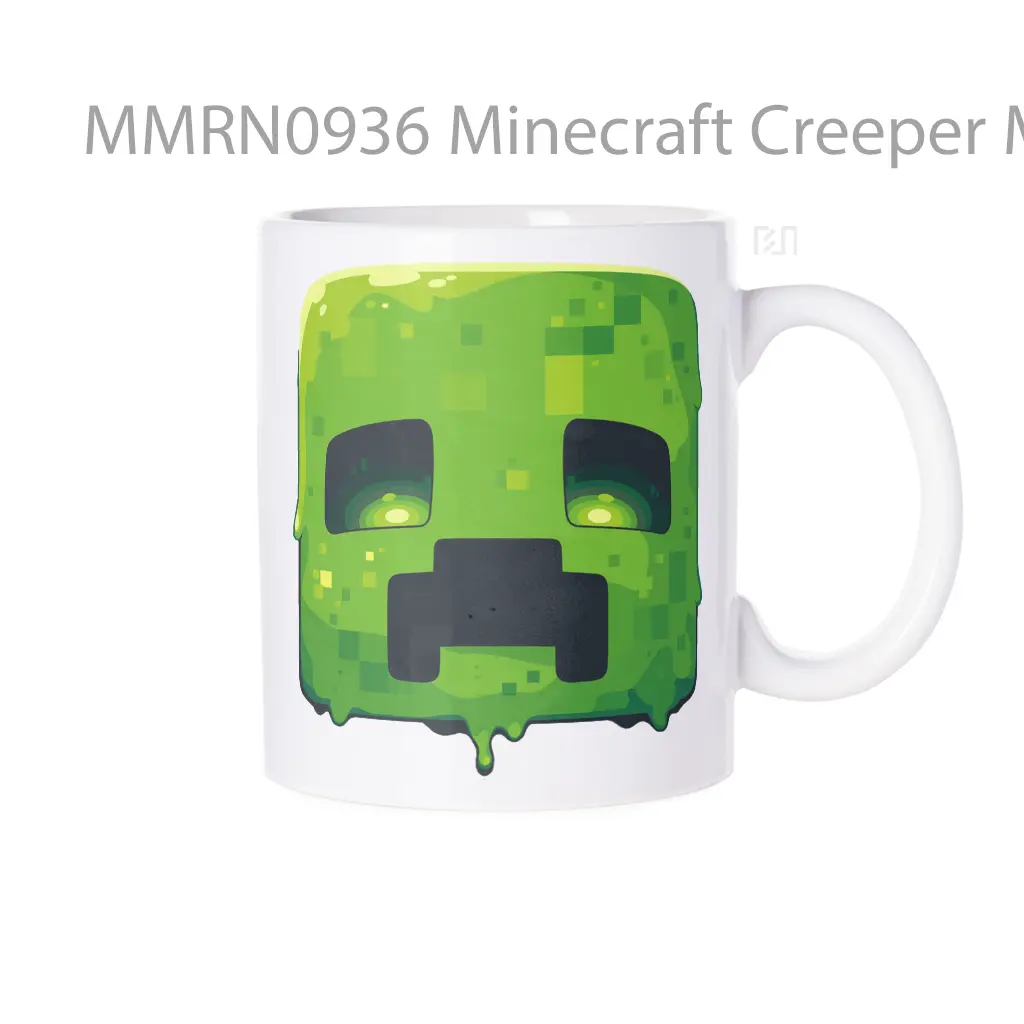 Minecraft Creeper Melting Goo Gelas Keramik Mug