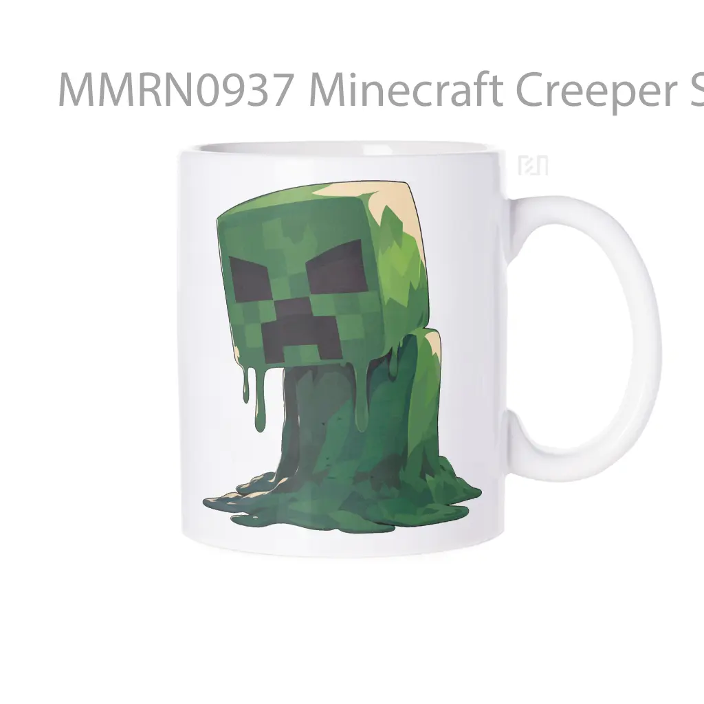 Minecraft Creeper Slime Gelas Keramik Mug