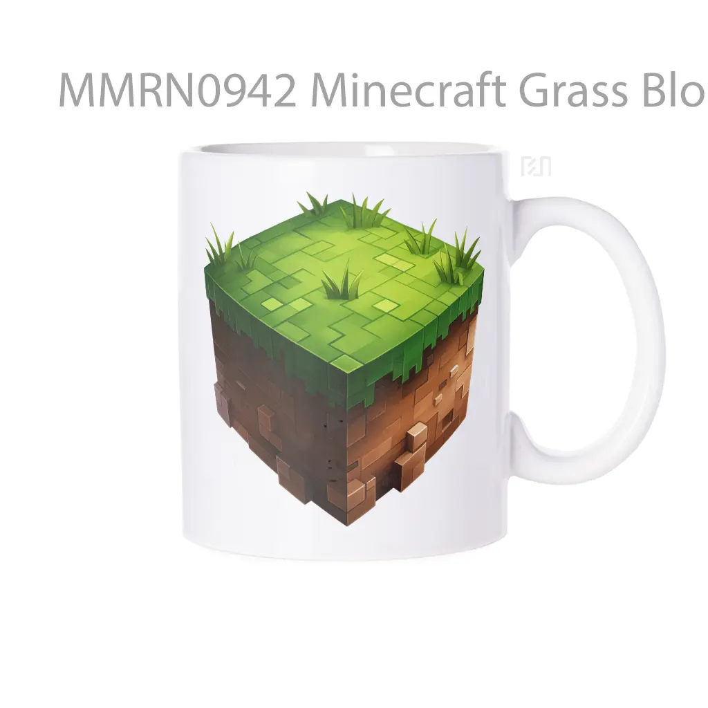 Minecraft Grass Block Clipart Gelas Keramik Mug