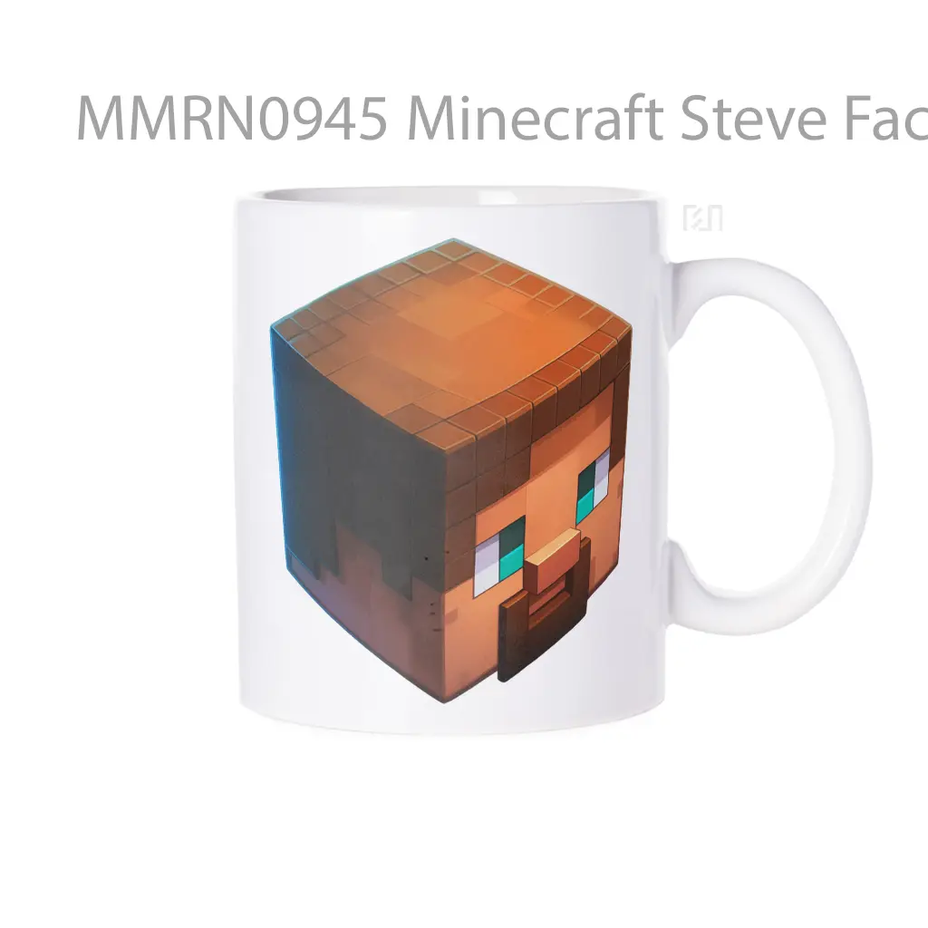 Minecraft Steve Face Gelas Keramik Mug
