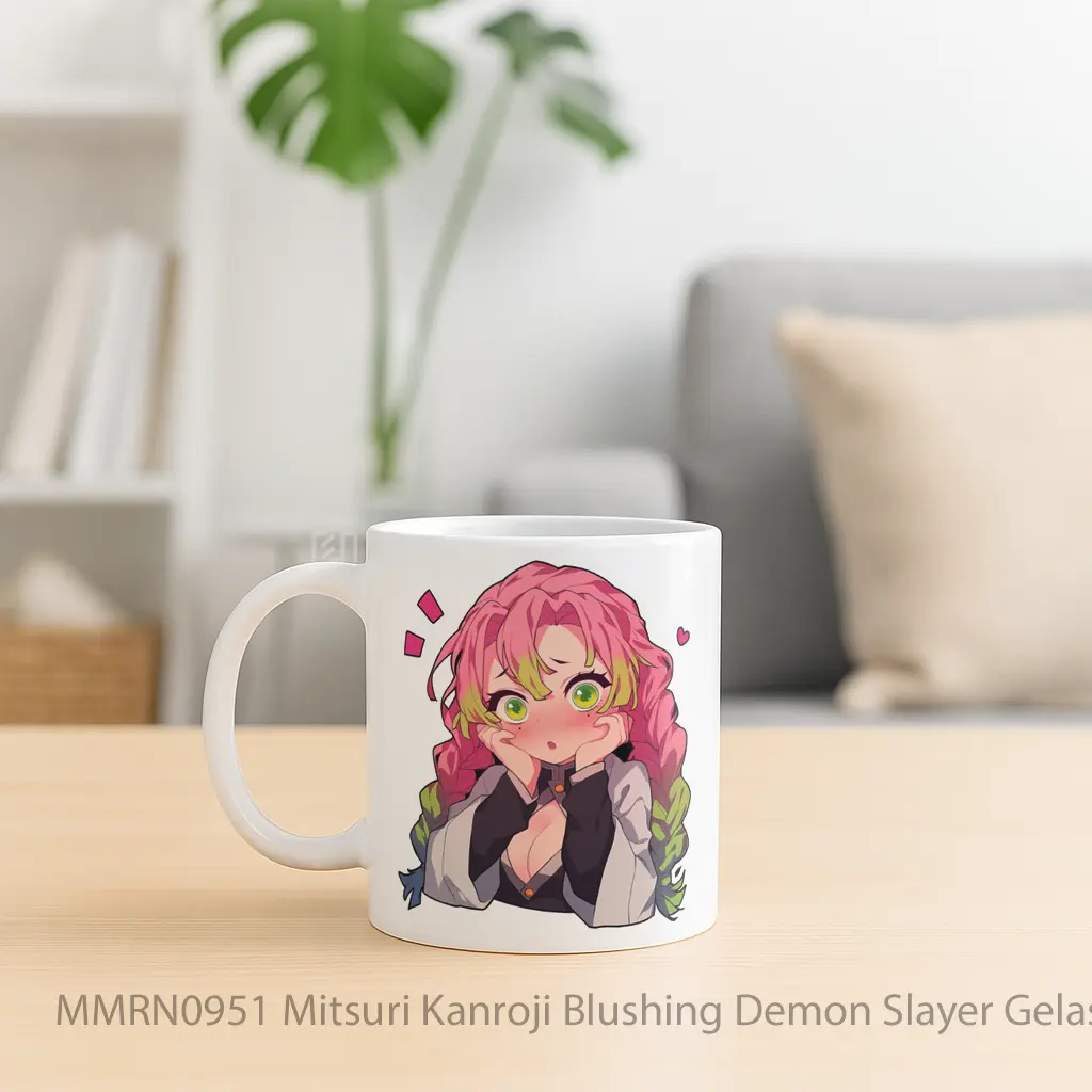 Mitsuri Kanroji Blushing Demon Slayer Gelas Keramik Mug - Sudut 2