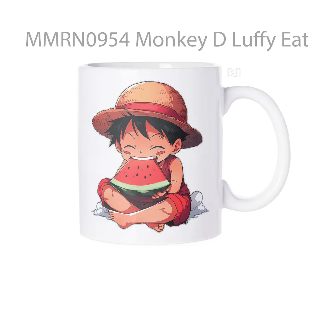 Monkey D Luffy Eating Watermelon Gelas Keramik Mug