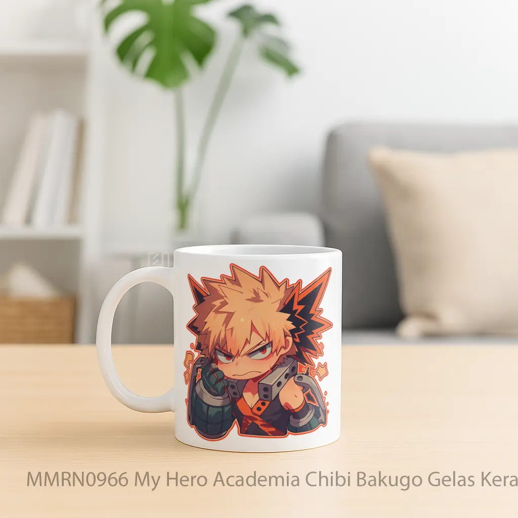 My Hero Academia Chibi Bakugo Gelas Keramik Mug - Sudut 2