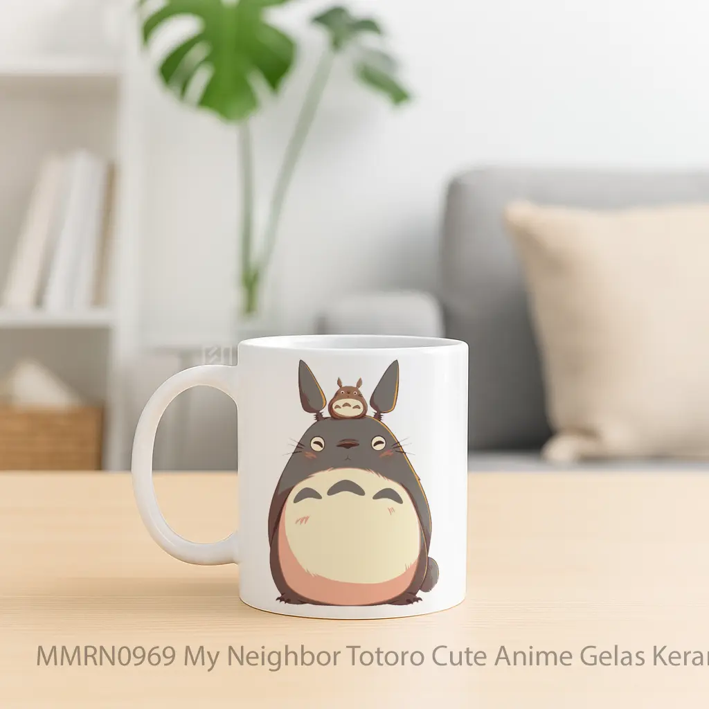 My Neighbor Totoro Cute Anime Gelas Keramik Mug - Sudut 2
