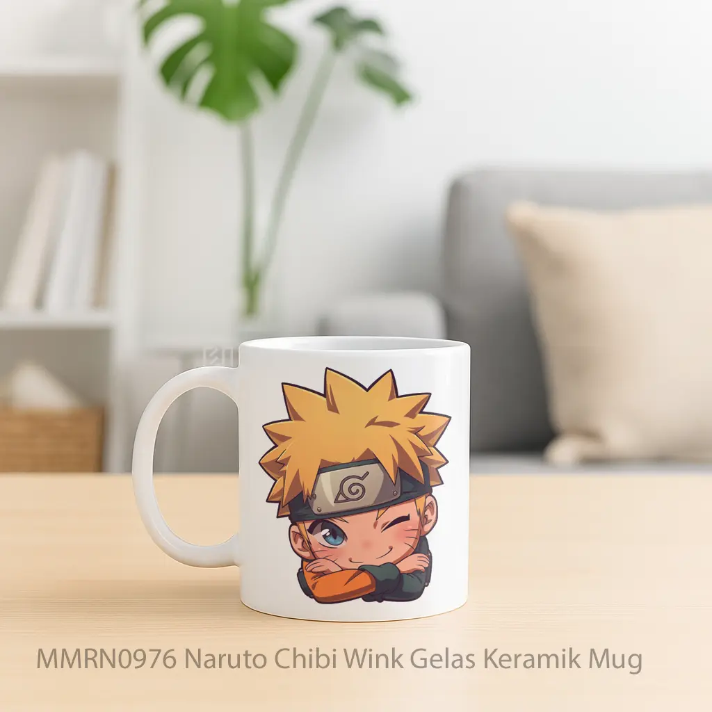 Naruto Chibi Wink Gelas Keramik Mug - Sudut 2