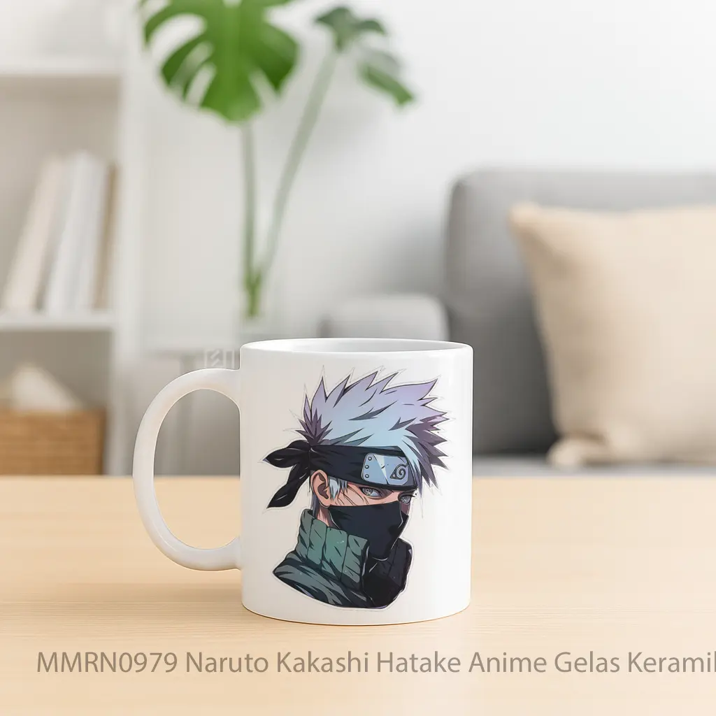 Naruto Kakashi Hatake Anime Gelas Keramik Mug - Sudut 2