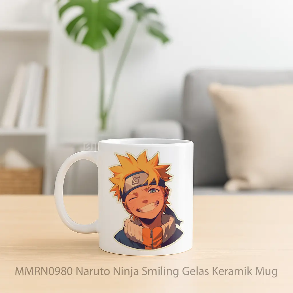 Naruto Ninja Smiling Gelas Keramik Mug - Sudut 2