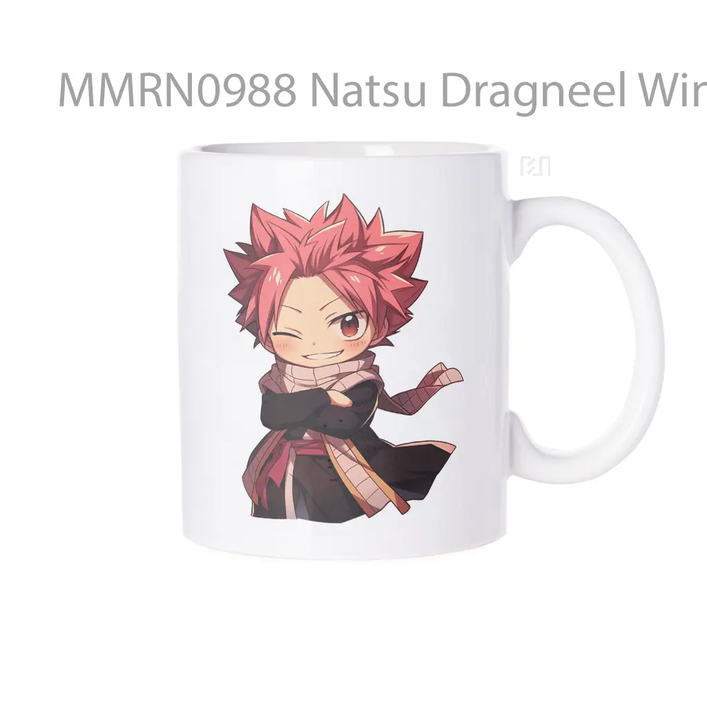 Natsu Dragneel Winking Face Gelas Keramik Mug