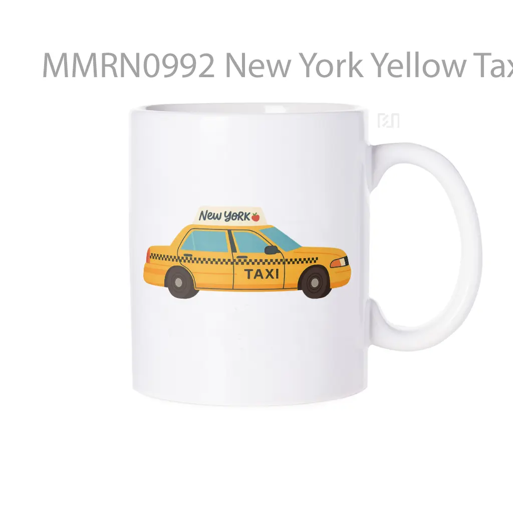 New York Yellow Taxi Gelas Keramik Mug