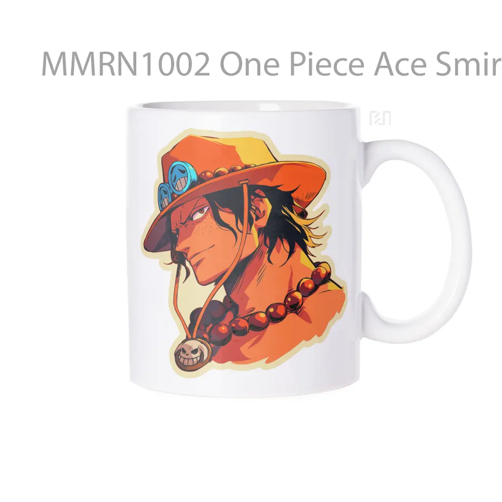 One Piece Ace Smirking Gelas Keramik Mug