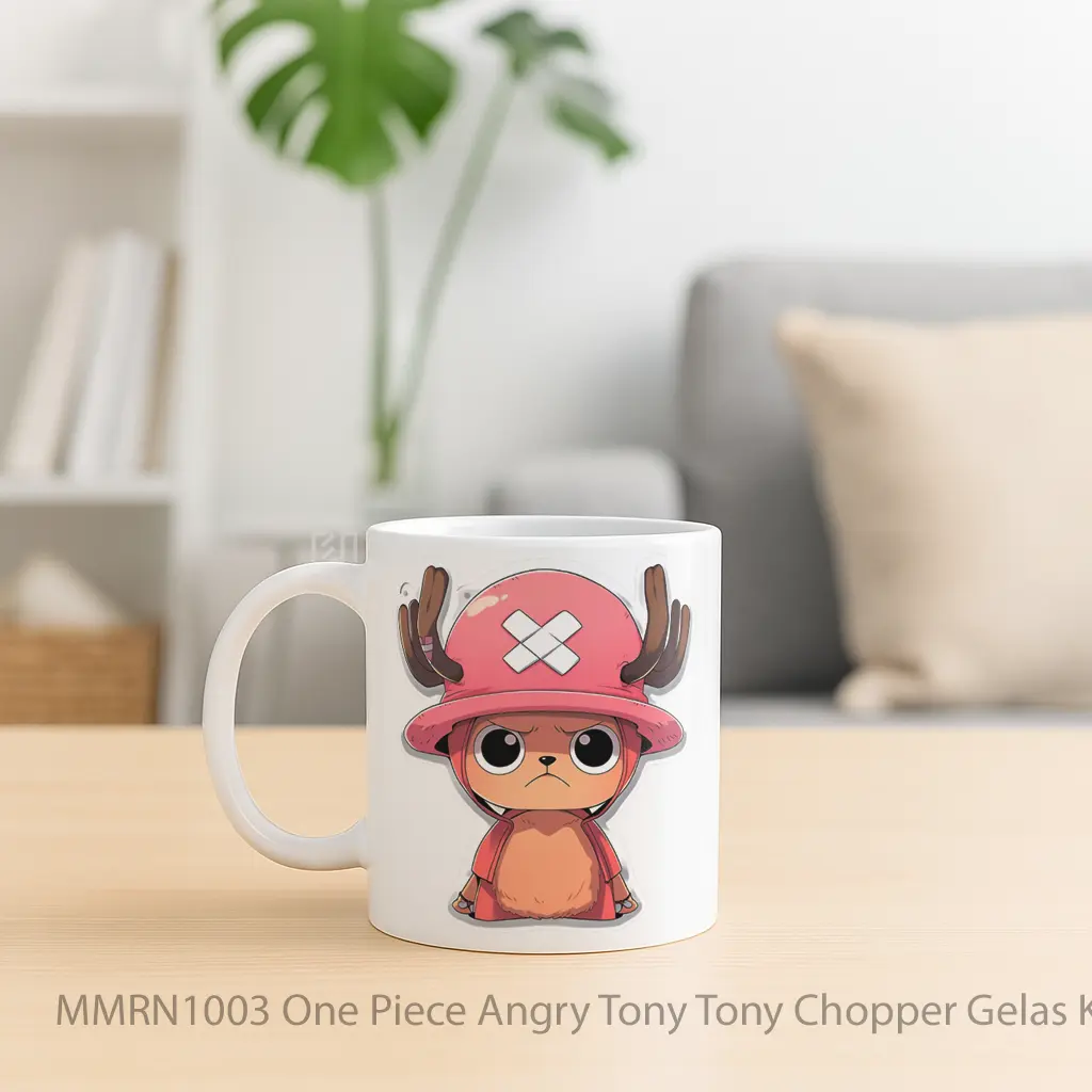 One Piece Angry Tony Tony Chopper Gelas Keramik Mug - Sudut 2