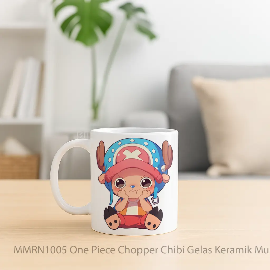 One Piece Chopper Chibi Gelas Keramik Mug - Sudut 2