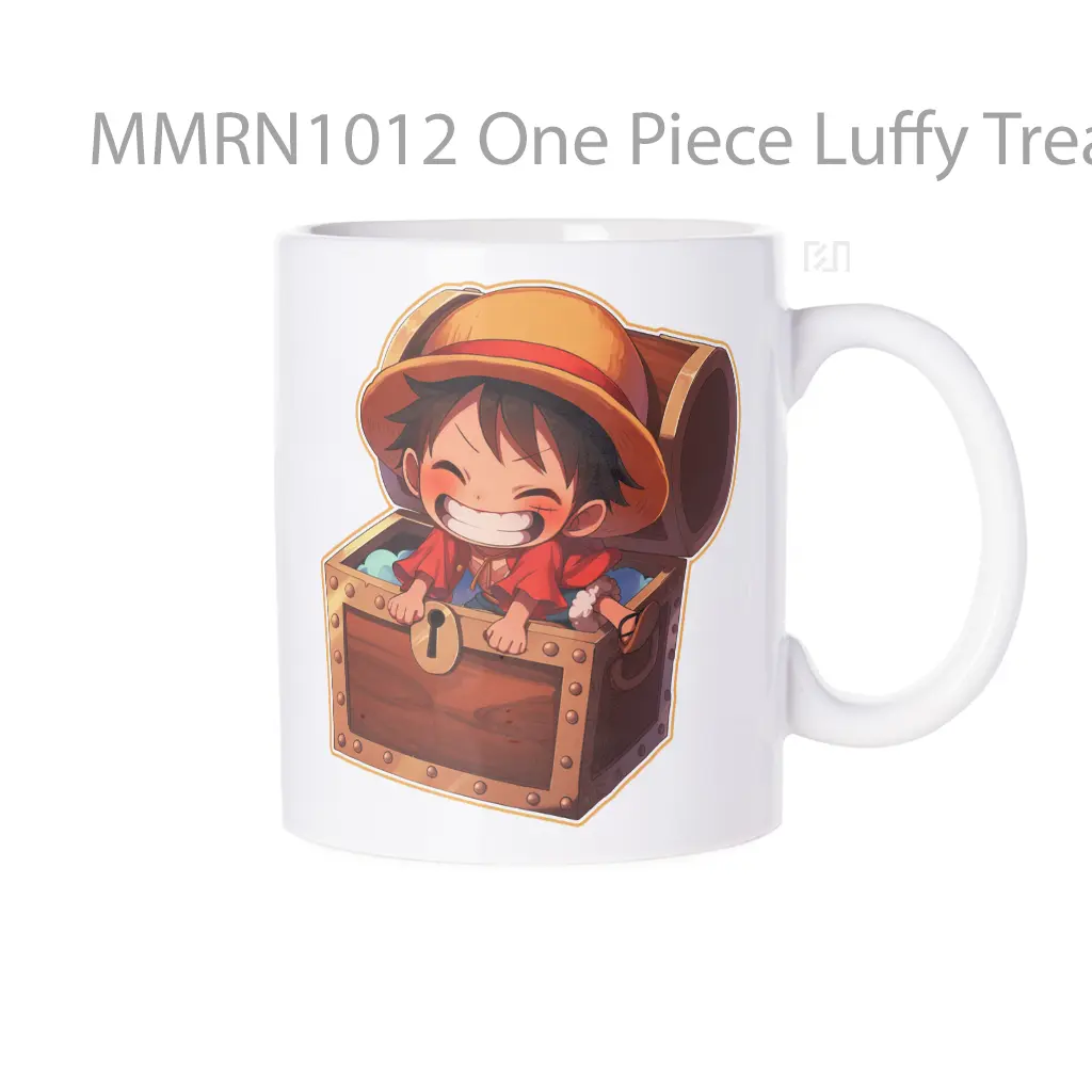 One Piece Luffy Treasure Chest Gelas Keramik Mug
