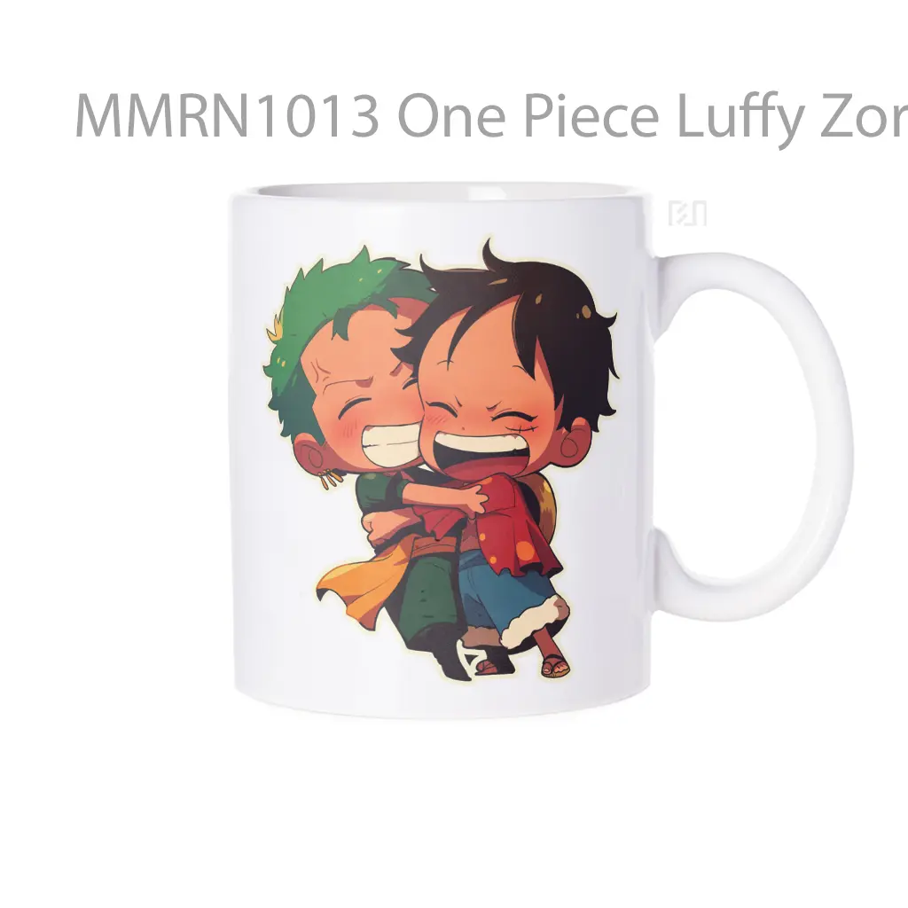 One Piece Luffy Zoro Hug Gelas Keramik Mug