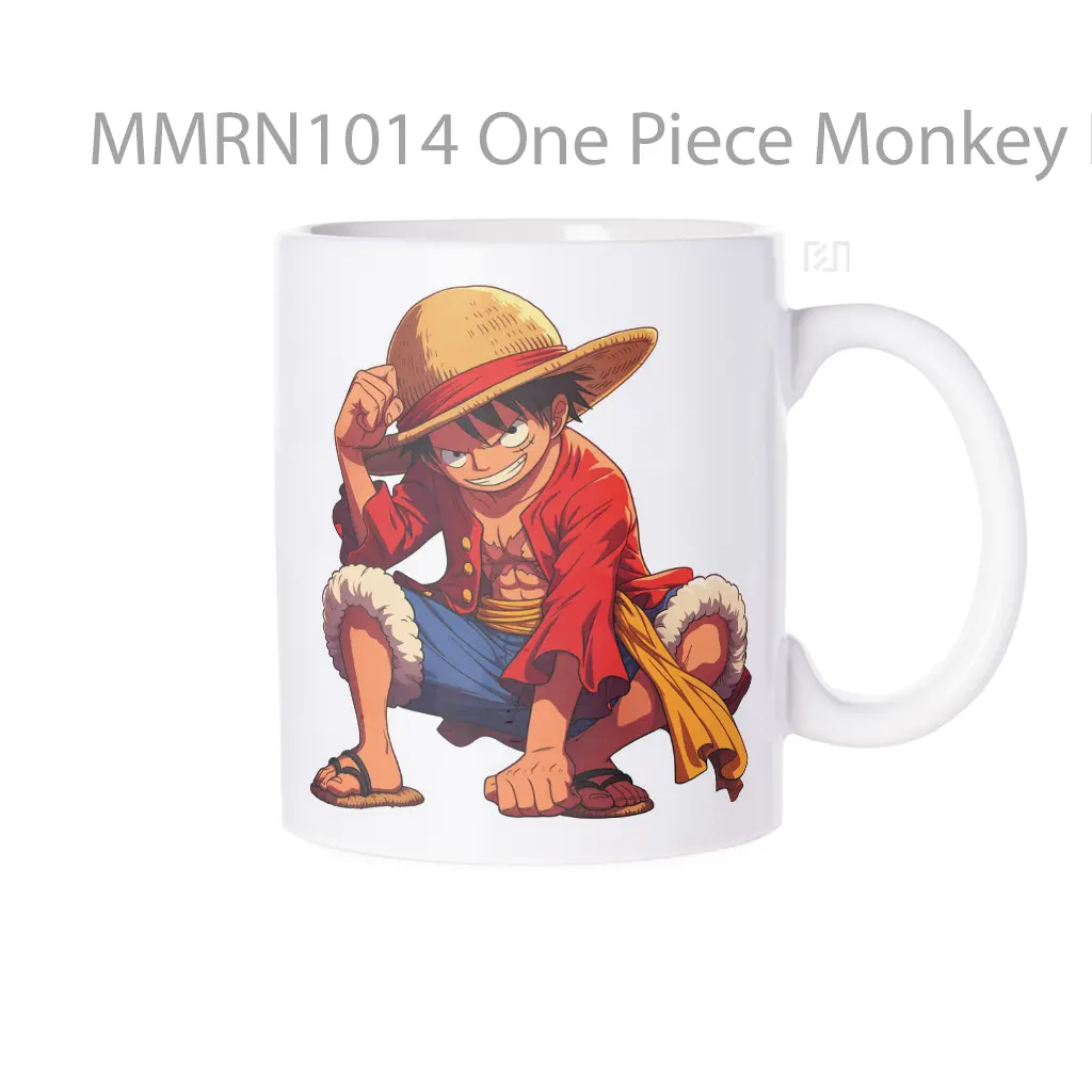 One Piece Monkey D Luffy Squatted Down Gelas Keramik Mug