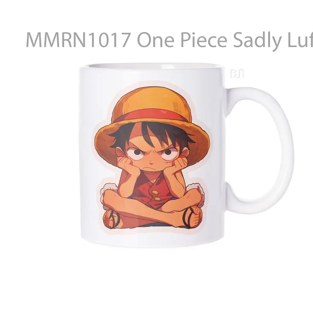 One Piece Sadly Luffy Clipart Gelas Keramik Mug