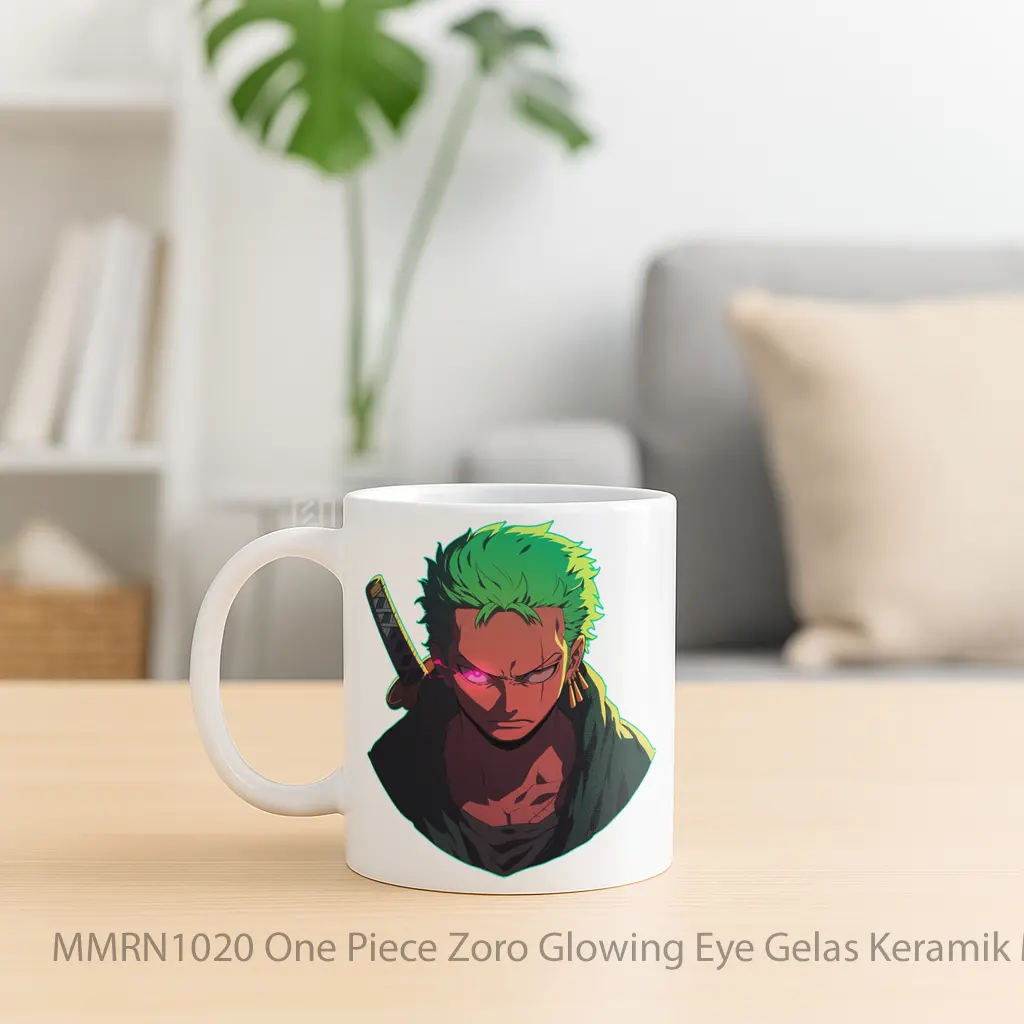One Piece Zoro Glowing Eye Gelas Keramik Mug - Sudut 2